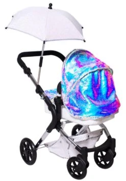 Roma Polly Sparkle White Parasol -Kiddies Kingdom Store Roma Polly Sparkle White Parasol 2