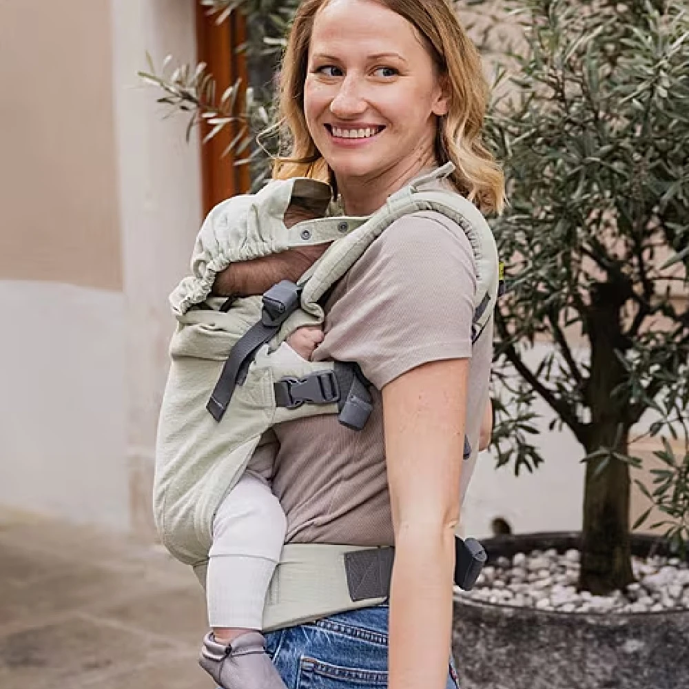 Tutti Bambini Boba X Baby Carrier Linen Green Willow 2 Tutti Bambini Boba X Baby Carrier Linen Green Willow - Image 2