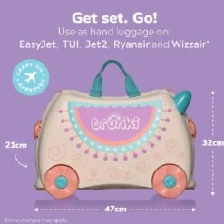 Trunki Ride-On Suitcase – Lola The Lama -Kiddies Kingdom Store SE4R5T6Y 1