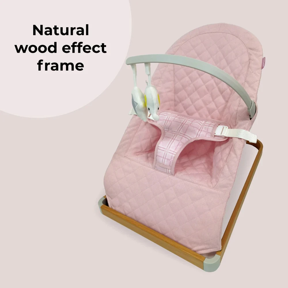 My Babiie Baby Bouncer Pink Plaid 3 My Babiie Baby Bouncer Pink Plaid - Image 3