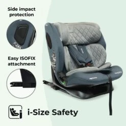 My Babiie MBCS123 I-Size Car Seat – Slate Blue -Kiddies Kingdom Store SGERHYU