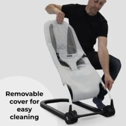 My Babiie Reclining Baby Bouncer – Grey -Kiddies Kingdom Store SGEYA45U