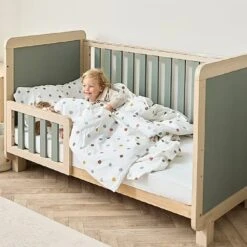Tutti Bambini Kuba Cot Bed – Pickled Oak/Sage Weave 11 Tutti Bambini Kuba Cot Bed – Pickled Oak/Sage Weave -Kiddies Kingdom Store SGTE4Y657