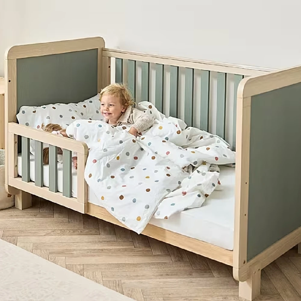 Tutti Bambini Kuba Cot Bed – Pickled Oak/Sage Weave 3 Tutti Bambini Kuba Cot Bed – Pickled Oak/Sage Weave - Image 3