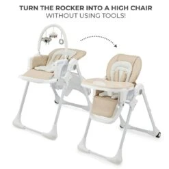 Kinderkraft High Chair 2in1 TUMMIE Beige -Kiddies Kingdom Store SGWETy46q