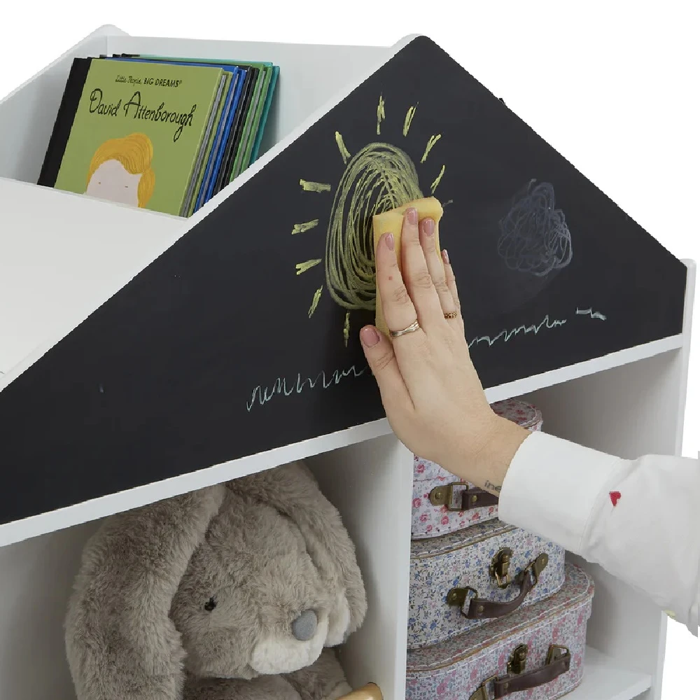 Liberty House Toys Kids White Blackboard Bookcase And Storage Cabinet 4 Liberty House Toys Kids White Blackboard Bookcase And Storage Cabinet - Image 4