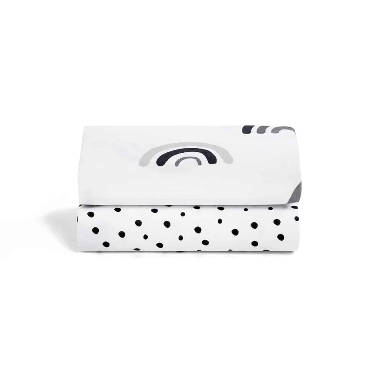 Snuz Crib 2 Pack Fitted Sheets Mono Rainbow 3 Snuz Crib 2 Pack Fitted Sheets Mono Rainbow - Image 3