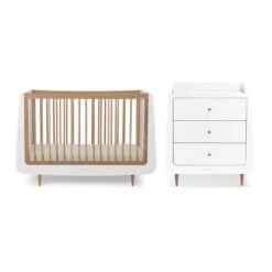 SnuzKot Skandi 2 Piece Nursery Furniture Set – Walnut