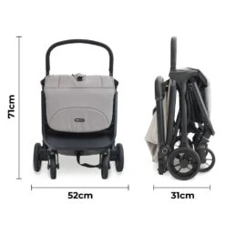 My Babiie Plus Auto-Fold Stroller Camel -Kiddies Kingdom Store T67YHG
