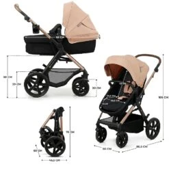 Kinderkraft MOOV 2 Travel System Beige -Kiddies Kingdom Store TJ6U