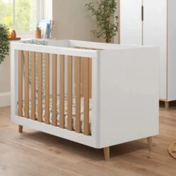Tutti Bambini Fika Cot Bed – White/Light Oak