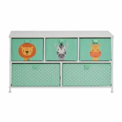 Liberty House Toys Jungle 5 Drawer Kids Storage Chest -Kiddies Kingdom Store TYUJYU