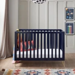 Babymore Kimi Cot Bed Midnight Blue 7 Babymore Kimi Cot Bed Midnight Blue -Kiddies Kingdom Store UIUUI