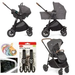 Joie Versatrax Travel System Shell Grey With Accessories -Kiddies Kingdom Store VB