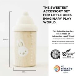 Le Toy Van Dolls Wooden High Chair With Nursing Kit -Kiddies Kingdom Store VDGERY 3