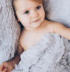 Bizzi Growin Whisper Grey Koochicoo Fluffy Baby Blanket 5 Bizzi Growin Whisper Grey Koochicoo Fluffy Baby Blanket -Kiddies Kingdom Store VDGRT