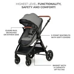 Kinderkraft ESME Travel System Grey -Kiddies Kingdom Store VDHRTY67