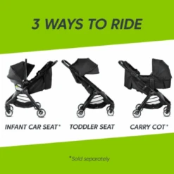 Baby Jogger City Tour 2 Pitch Black Pushchair -Kiddies Kingdom Store VRRYY