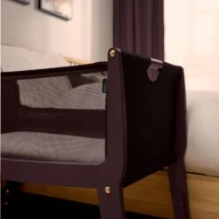 SnuzPod Studio Bedside Crib With Mattress Rome Burgundy -Kiddies Kingdom Store VSgEYA5U