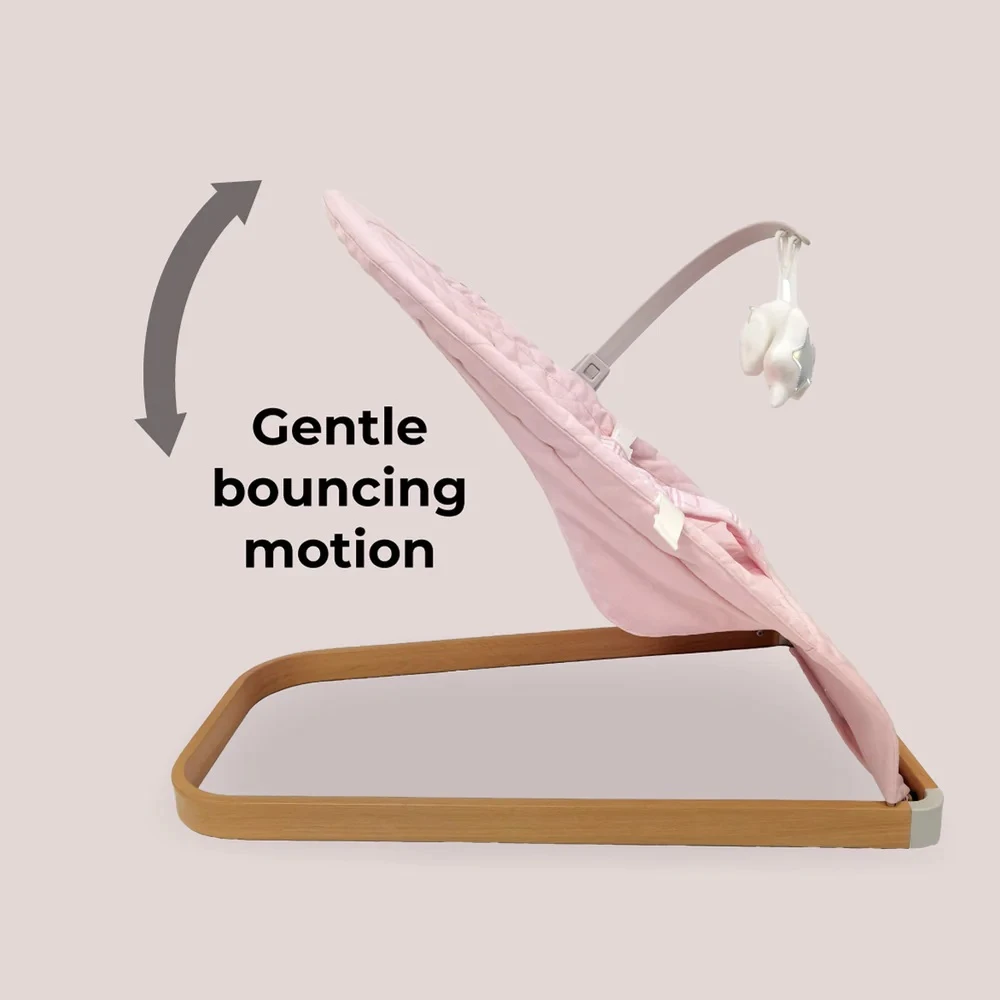 My Babiie Baby Bouncer Pink Plaid 4 My Babiie Baby Bouncer Pink Plaid - Image 4