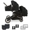My Babiie Tandem Pushchair – Black Leopard