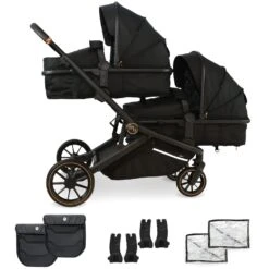 My Babiie Tandem Pushchair – Black Leopard