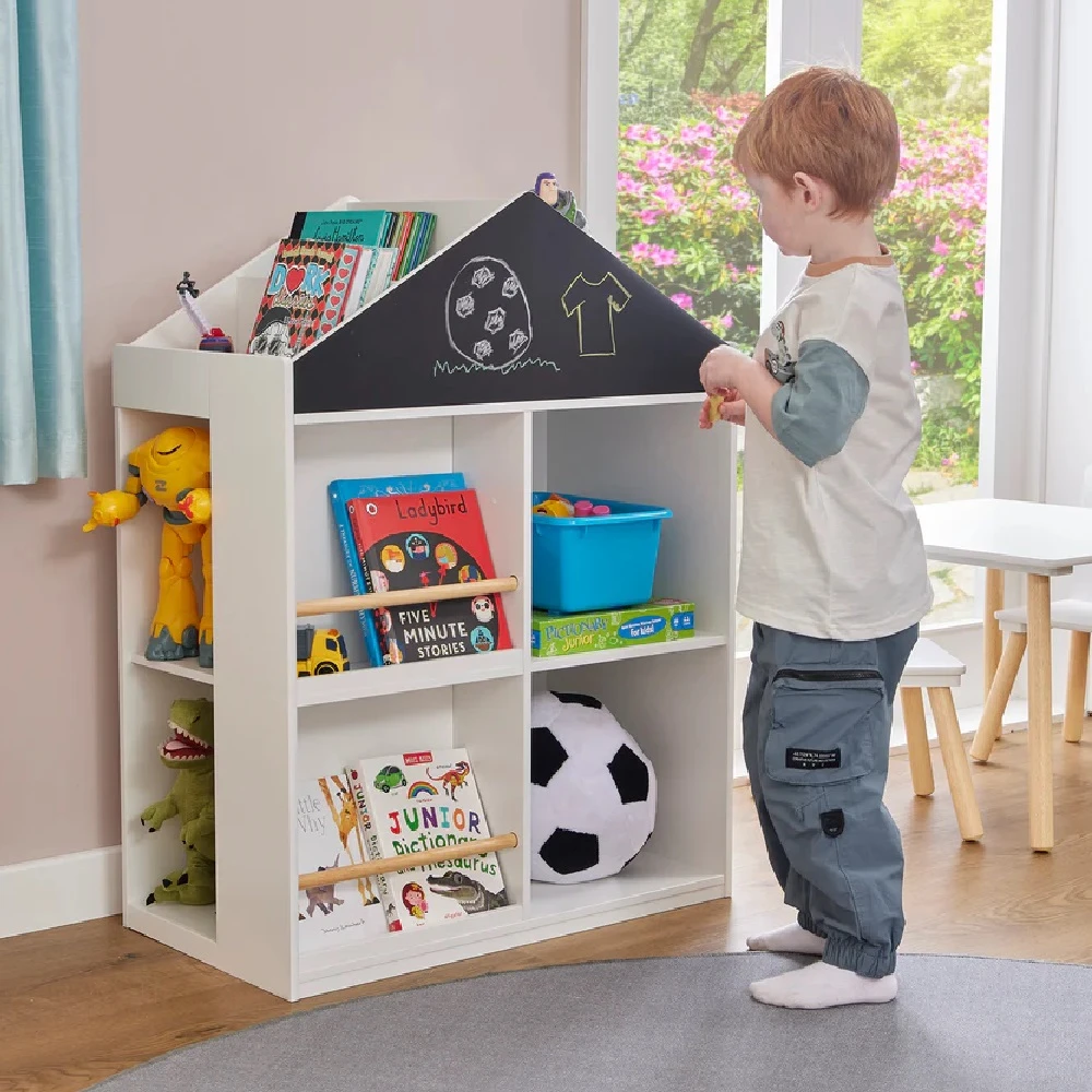 Liberty House Toys Kids White Blackboard Bookcase And Storage Cabinet 6 Liberty House Toys Kids White Blackboard Bookcase And Storage Cabinet - Image 6