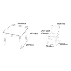 Liberty House Toys Kids Bear Table And Two Chairs Set -Kiddies Kingdom Store WEGAYR
