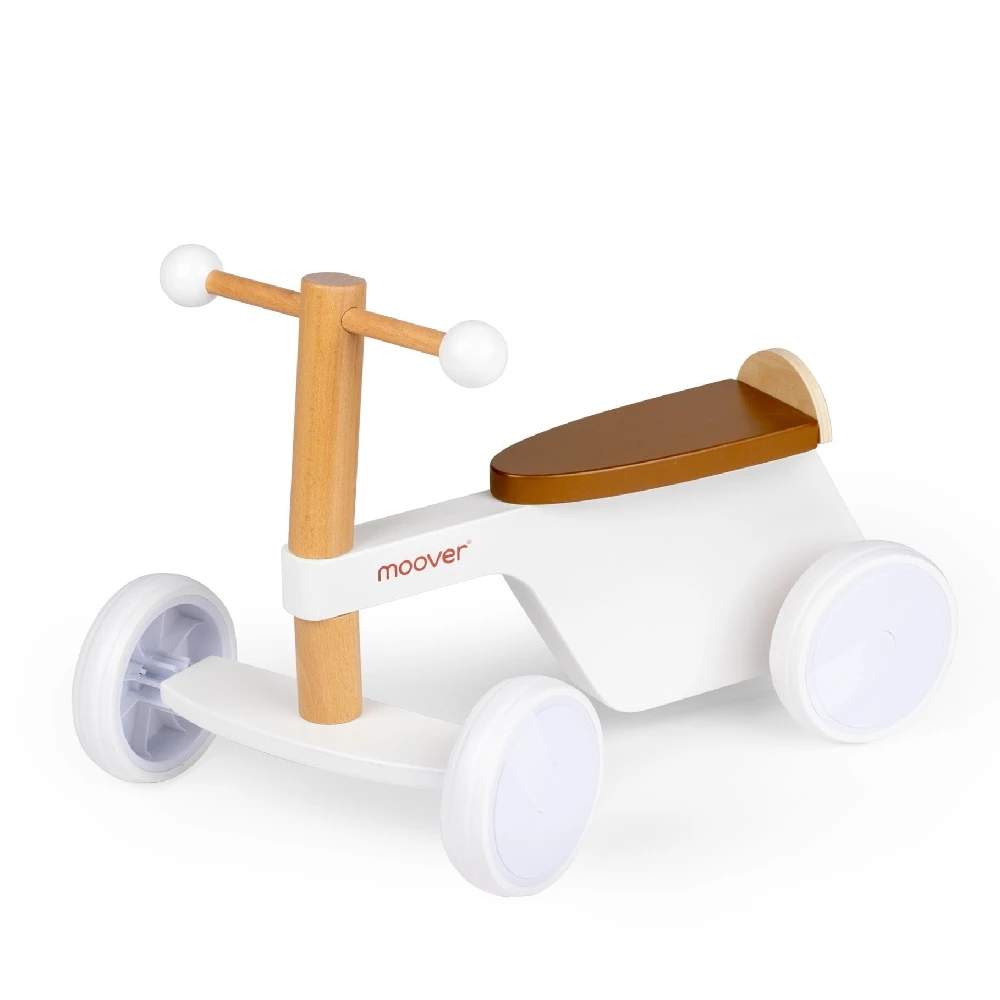 Moover Moover 4 Wheeled Ride On Bike White 1 Moover Moover 4 Wheeled Ride On Bike White