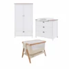 Tutti Bambini Verona 3 Piece Newborn Room Set – White Oak