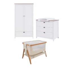 Tutti Bambini Verona 3 Piece Newborn Room Set – White Oak