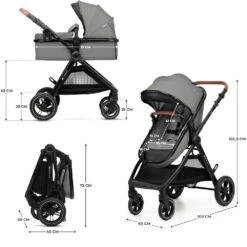 Kinderkraft ESME Travel System Grey -Kiddies Kingdom Store XDBHRA5U
