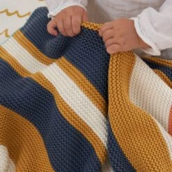 Tutti Bambini Chunky Knitted Baby Blanket – Our Planet -Kiddies Kingdom Store XDF