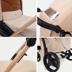 My Babiie MB200i Travel System With I-Size Car Seat – Blush -Kiddies Kingdom Store XWE4R5