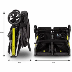 Push Me Dubl Lightweight Double Stroller – Pistachio -Kiddies Kingdom Store YIU57