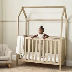 Tutti Bambini Casa Mini House Cot Bed – Harvest Oak