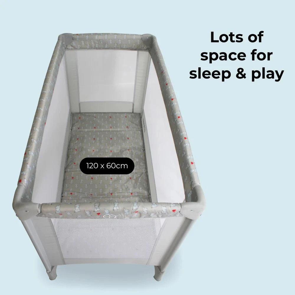 My Babiie Elephants Travel Cot 4 My Babiie Elephants Travel Cot - Image 4
