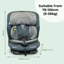 My Babiie MBCS123 I-Size Car Seat – Slate Blue -Kiddies Kingdom Store ZSDEFRTGY
