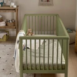 Mamas & Papas Solo Cot Bed And Mattress – Moss Green -Kiddies Kingdom Store ZSDERT5 2