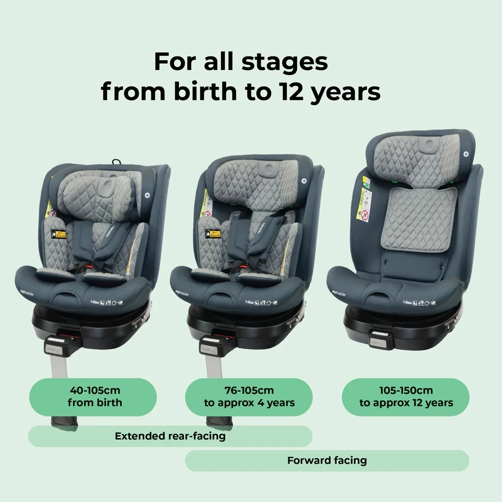 My Babiie I-Size (40-150cm) Spin Car Seat – Slate Blue 3 My Babiie I-Size (40-150cm) Spin Car Seat – Slate Blue - Image 3