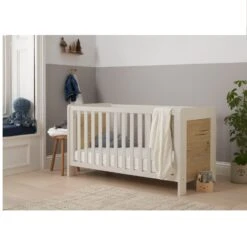 Tutti Bambini Alba Cot Bed – Sand/Distressed Oak