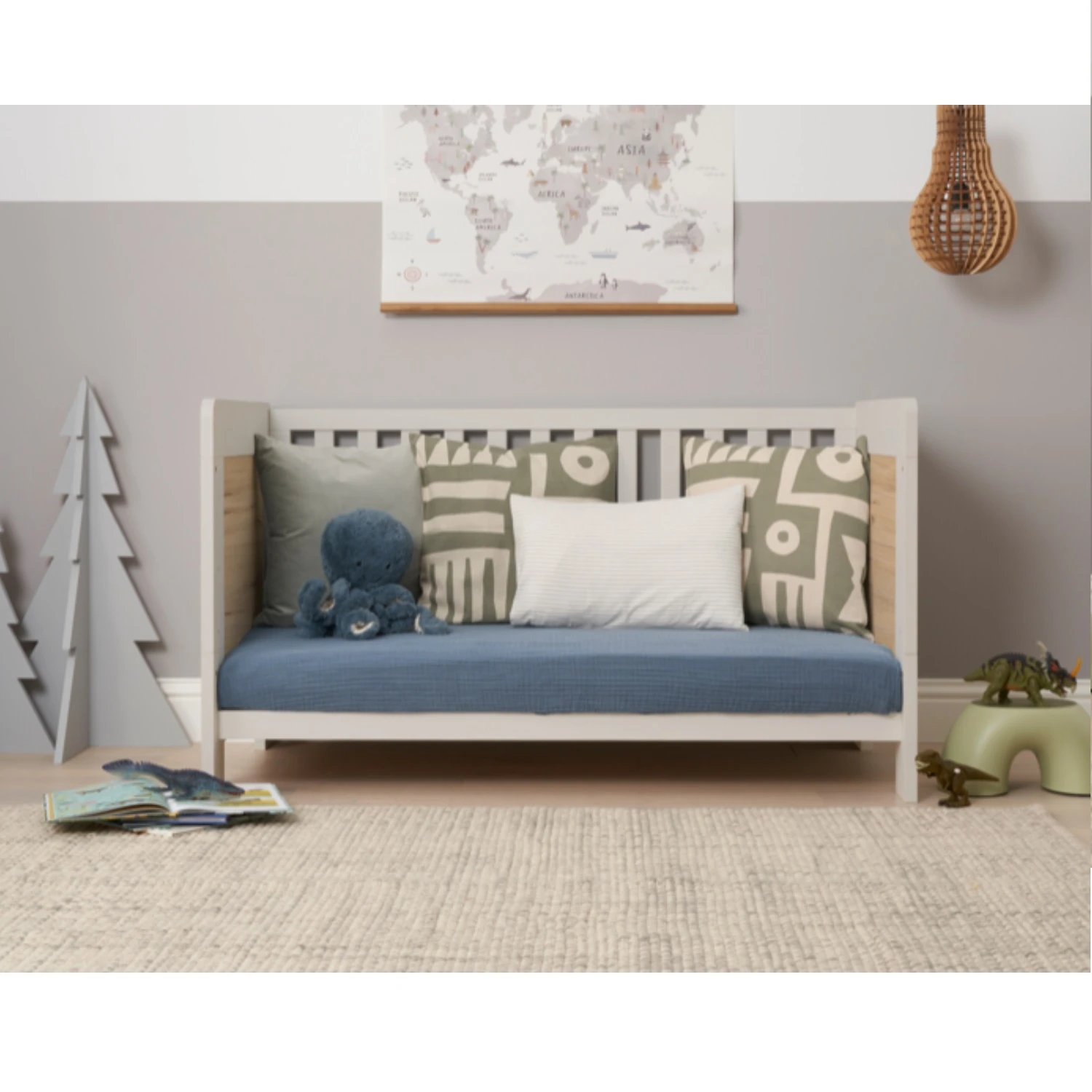 Tutti Bambini Alba Cot Bed – Sand/Distressed Oak 2 Tutti Bambini Alba Cot Bed – Sand/Distressed Oak - Image 2