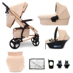 My Babiie MB200i Travel System With I-Size Car Seat – Blush
