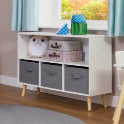 Liberty House Toys Kids Storage Shelf And Fabric Storage Bins