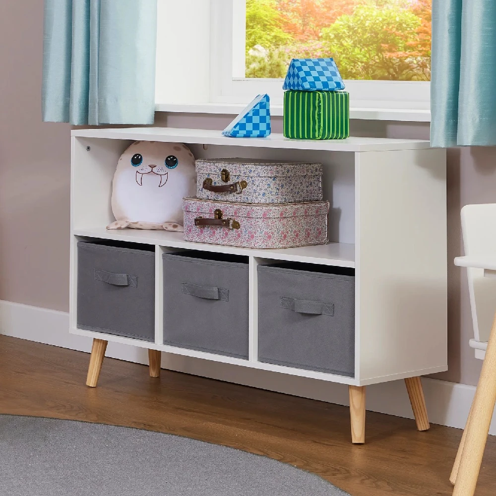 Liberty House Toys Kids Storage Shelf And Fabric Storage Bins 1 Liberty House Toys Kids Storage Shelf And Fabric Storage Bins