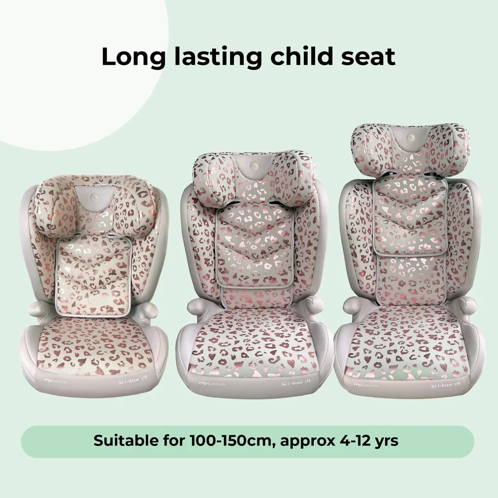 My Babiie I-Size (100-150cm) High Back Booster Car Seat – Blush Leopard 4 My Babiie I-Size (100-150cm) High Back Booster Car Seat – Blush Leopard - Image 4