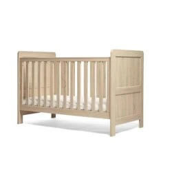 Mamas & Papas Atlas Light Oak Cotbed With Premium Pocket Spring Mattress -Kiddies Kingdom Store atlas cot bed light oak 2