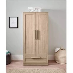 Mamas & Papas Atlas Nursery Room Set With Shelf – Light Oak -Kiddies Kingdom Store atlas wardrobe light pak 1