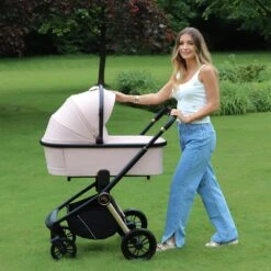 My Babiie MB450 2-in-1 Pushchair/Carrycot – Pastel Pink -Kiddies Kingdom Store aw3e456y