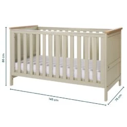 Tutti Bambini Misha Cot Bed – Mushroom/Golden Oak -Kiddies Kingdom Store awe3456 1